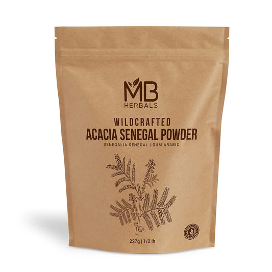 Wildcrafted Acacia Senegal Gum Powder 227g (8 oz) | Gum Arabic Fiber Powder | Plant-Based Edible Gum Powder from Senegal