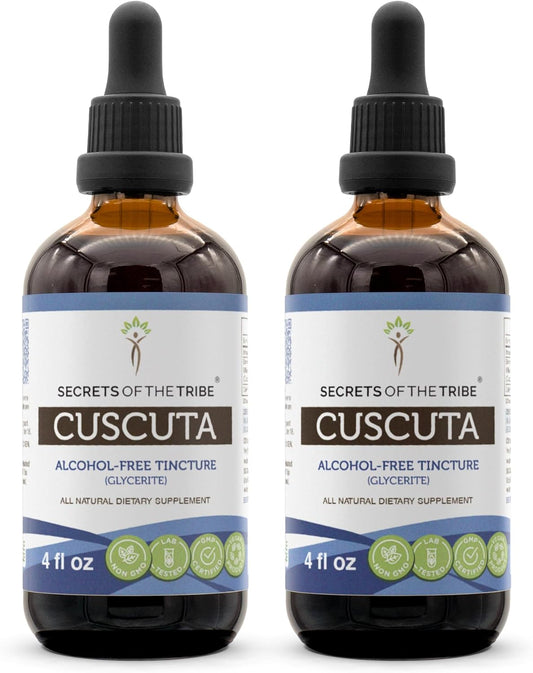 Wildcrafted Clover Dodder Herbal Tincture for Immune Support - Alcohol-Free 4 oz Extract - Secrets of the Tribe