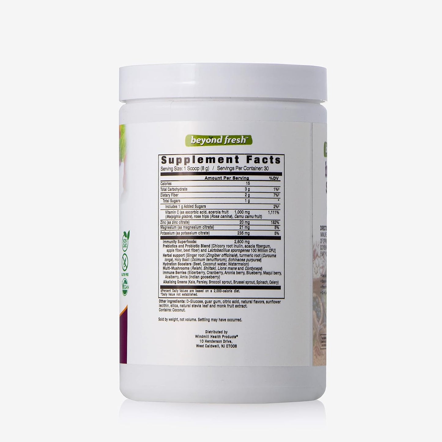 Windmill Beyond Fresh Immune Support Superfoods Formula with Potent Antioxidants in Natural Mixed Berry Flavor - 8.46 Ounce