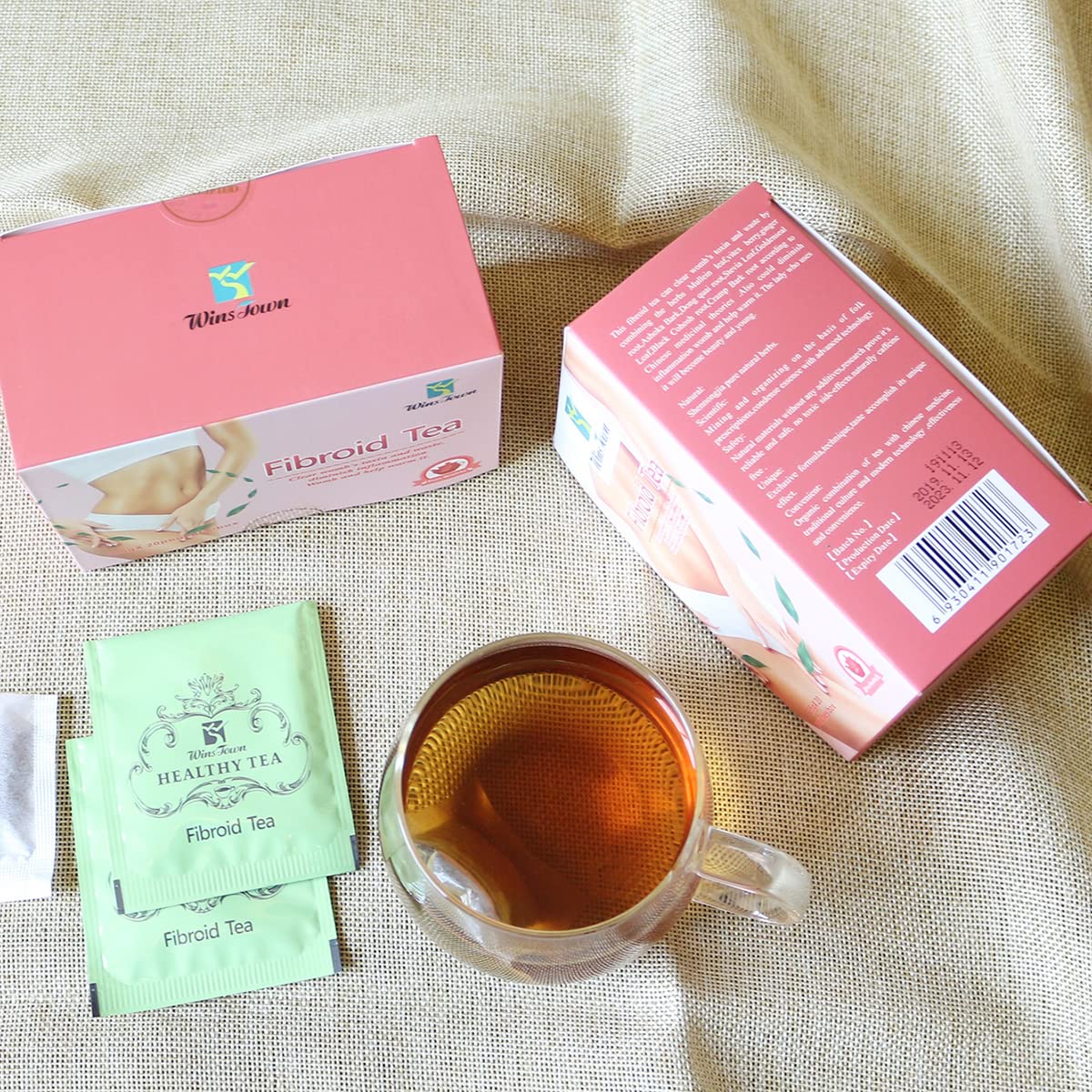 Wins Town Fibroid Tea: Supports Fibroid Shrinkage, Promotes Healthy Womb, Anti Aging, Warm Uterus Detox - 20 Teabags