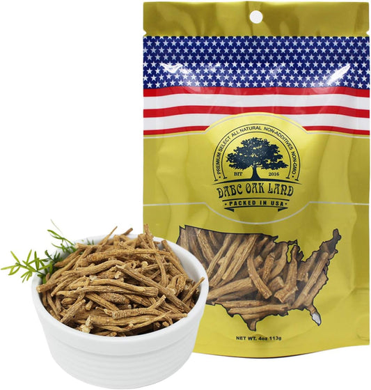 Wisconsin American Ginseng Roots Tea 4oz - Hand-Selected A Grade Cultivated Roots from DABC OAK LAND