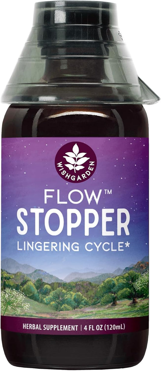 WishGarden Herbs Flow Stopper Lingering Cycle Herbal Formula - Shepherd's Purse & Witch Hazel, 4oz