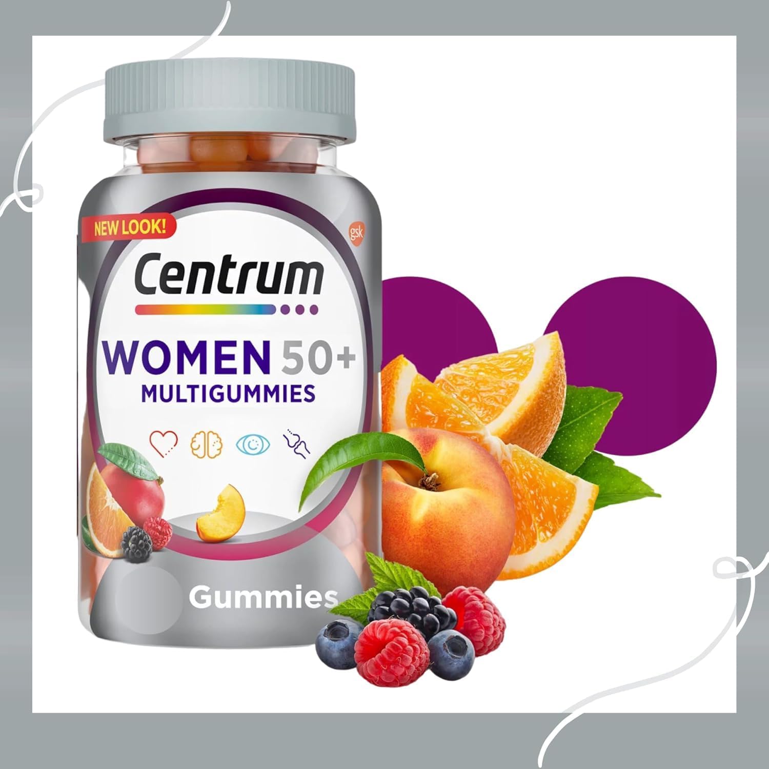 Women's 50+ Multivitamin Gummies - Assorted Fruit Flavors, 140 Count
