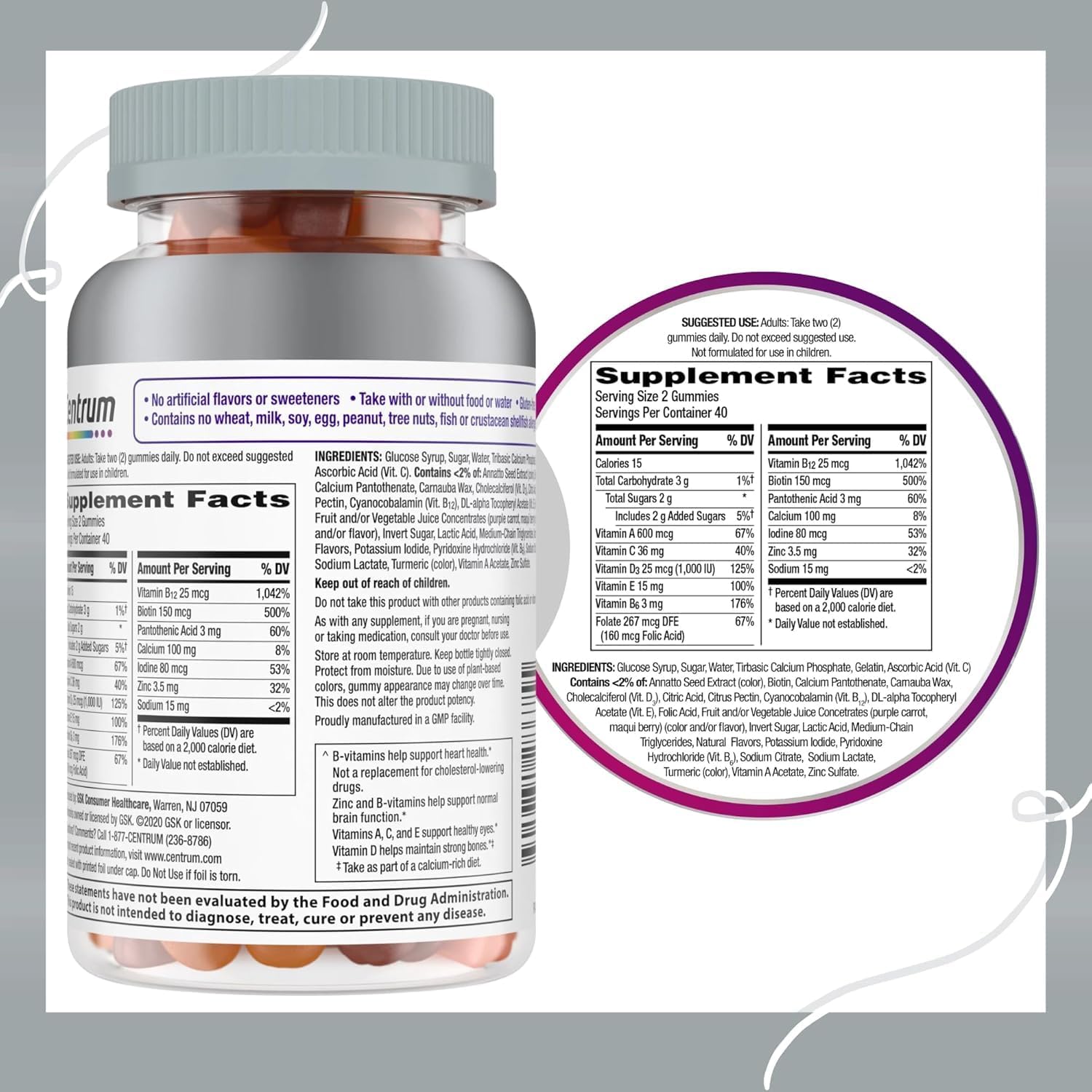 Women's 50+ Multivitamin Gummies - Assorted Fruit Flavors, 140 Count