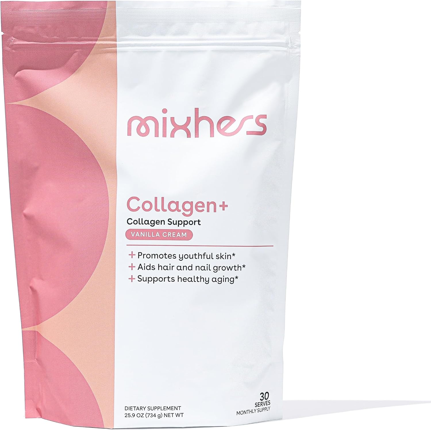 Women's Collagen & Protein Powder with Vanilla Cream Flavor - 30 Days Supply - Supports Hair, Skin, Bone & Joint Health - 18g Protein/Serving - 24.5oz
