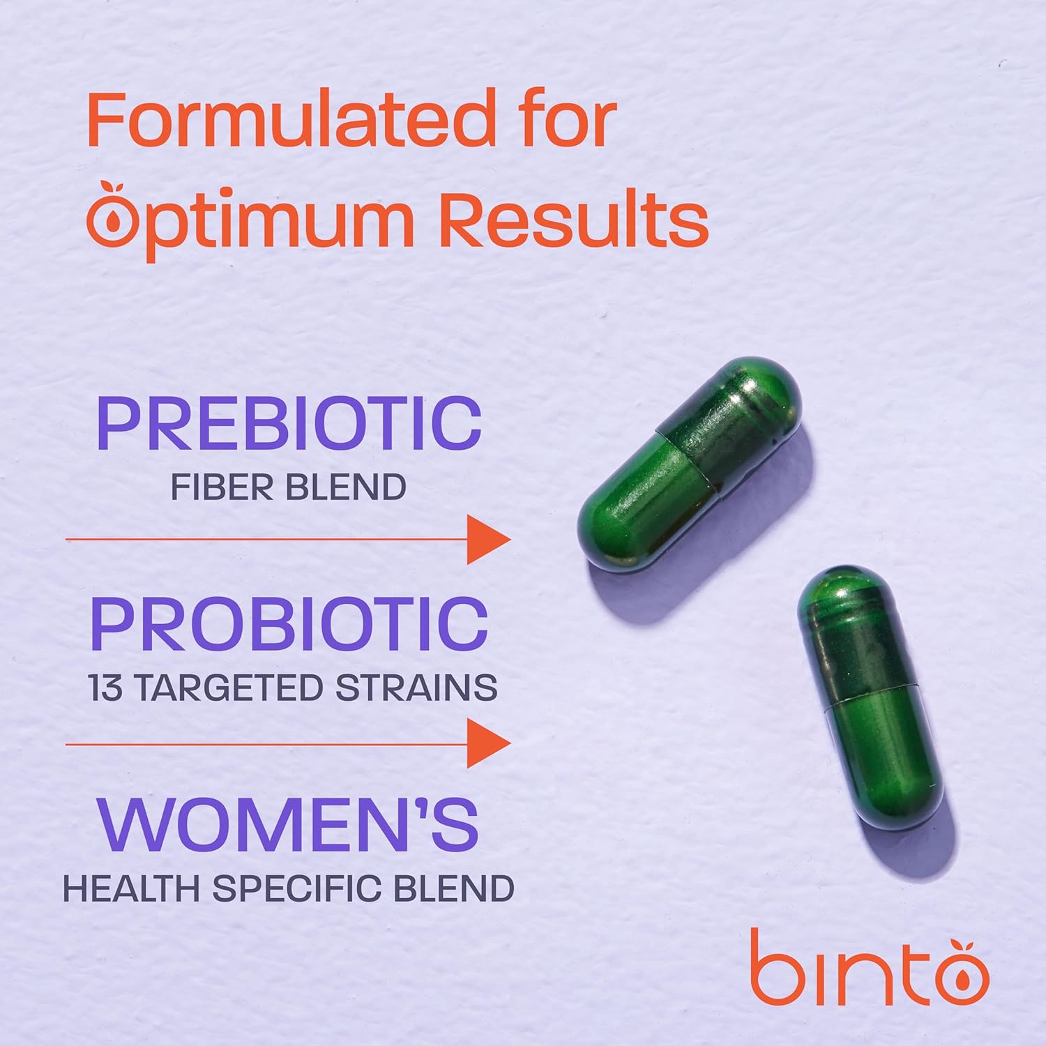 Women's Digestive Health Supplement with Pre and Probiotics - Boost Immunity and Gut Flora Balance - Binto Reset Synbiotic (30-Day)
