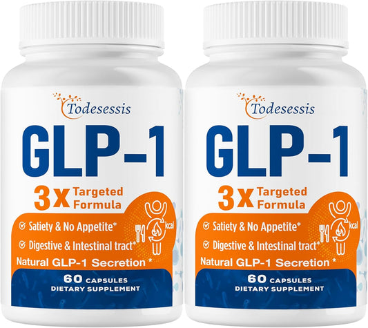 Women's GLP-1 Supplement with Akkermansia Probiotic & Berberine HCI - Metabolism & Gut Health Support - Vegan - 2 Packs