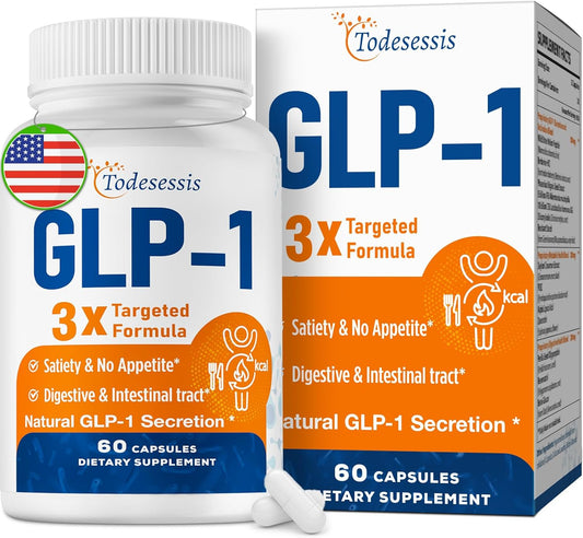 Women's GLP-1 Supplement with Akkermansia Probiotic, Berberine HCI & Chicory Inulin - 3X Targeted Formula for Metabolism, Digestive Health - Vegan, 60 Capsules