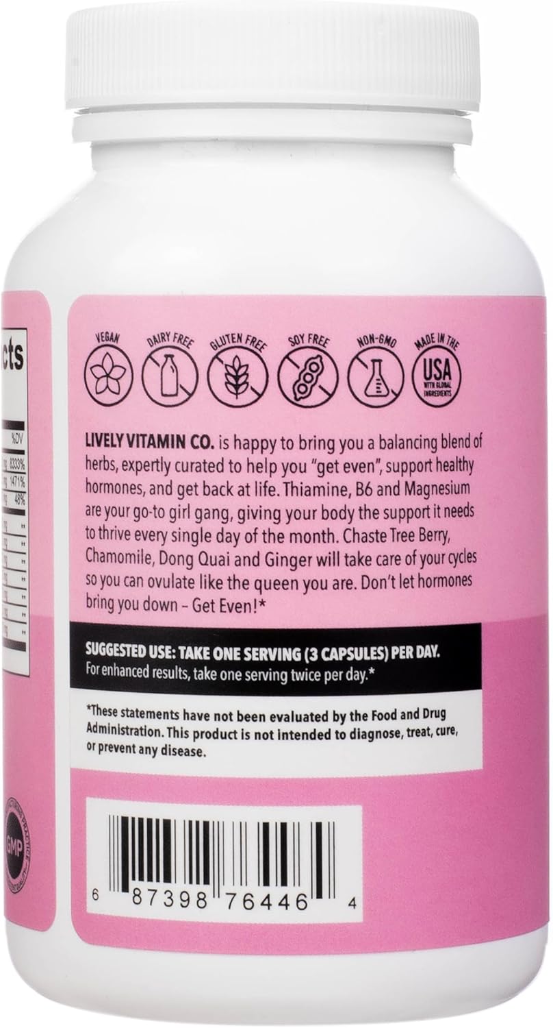 Women's Hormonal Balance Blend - Reduce Period & Menopause Symptoms - Cramp Relief, Mood Regulation - 90 Count