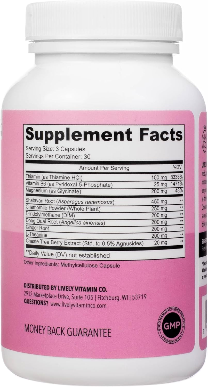 Women's Hormonal Balance Blend - Reduce Period & Menopause Symptoms - Cramp Relief, Mood Regulation - 90 Count