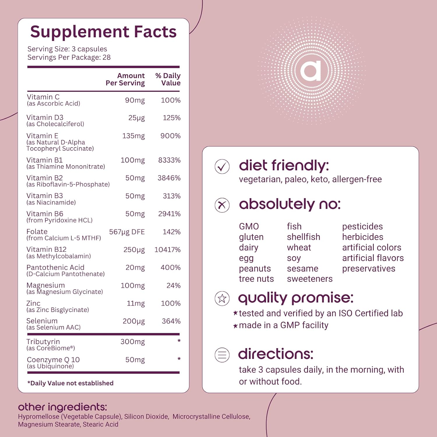 Women's Hormonal Birth Control Support Supplement - 14 Nutrients for Energy and Gut Health - 28 Servings