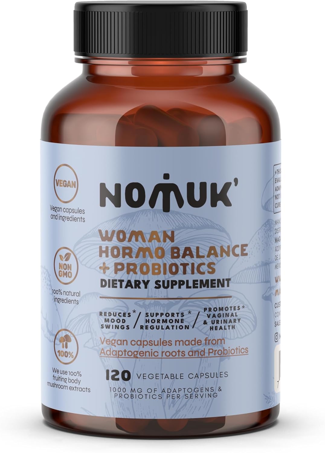 Women's Hormone Balance & Probiotic Supplement with Shatavari, Maca, Schisandra, Ginseng - 120 Capsules for Digestive & Immune Health