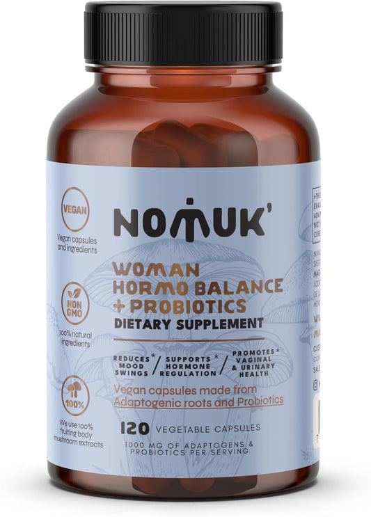 Women's Hormone Balance & Probiotic Supplement with Shatavari, Maca, Schisandra, Ginseng - 120 Capsules for Digestive & Immune Health