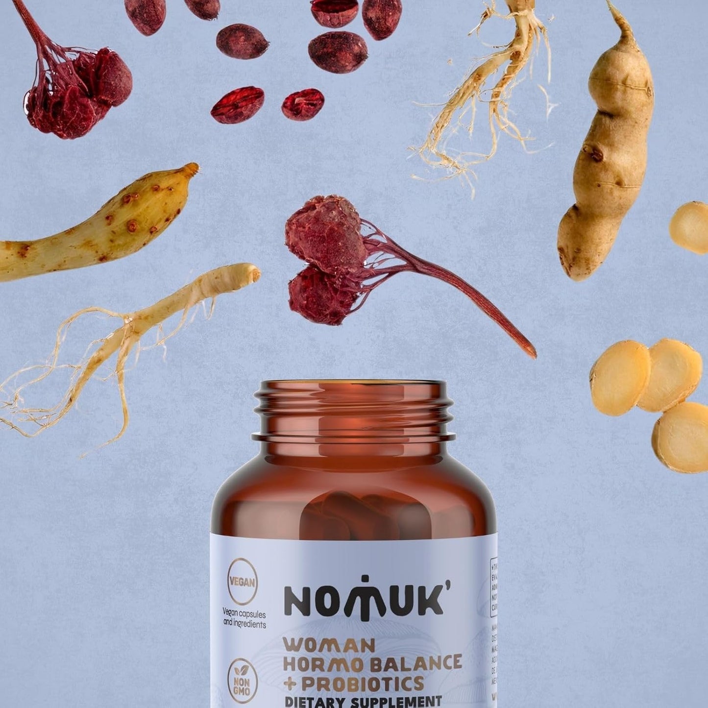 Women's Hormone Balance & Probiotic Supplement with Shatavari, Maca, Schisandra, Ginseng - 120 Capsules for Digestive & Immune Health