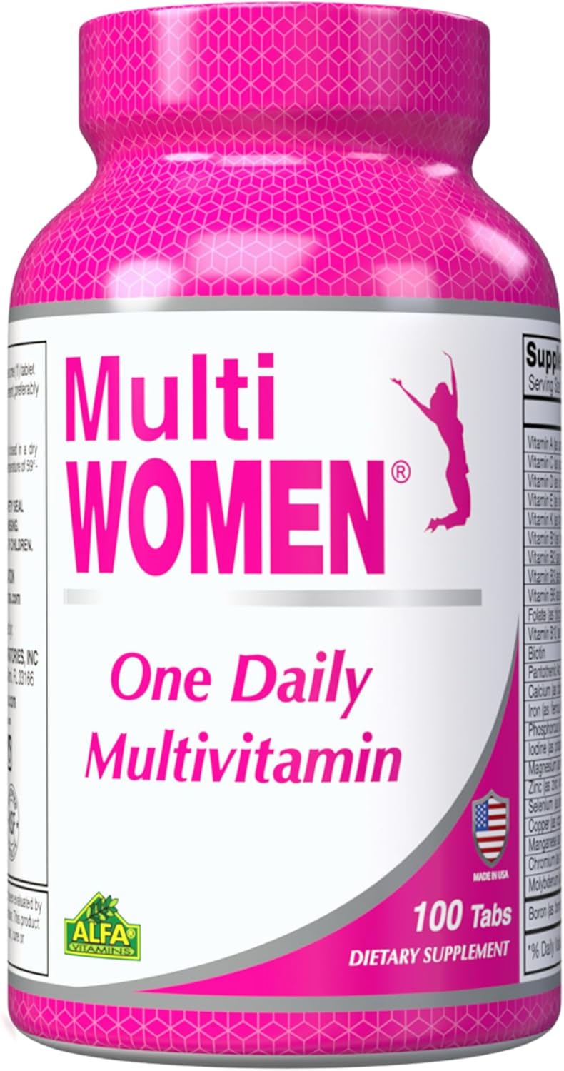 Women's Multi-Vitamin Dietary Supplement with Essential Nutrients - Amino Acids, Antioxidants - 100 Tablets