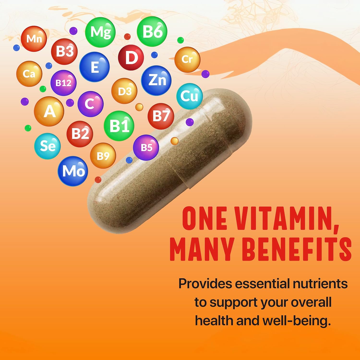 Women's Multivitamin with Biotin for Hair Growth, Antioxidants, and Minerals - Supports Skin, Bones, Immunity - 60 Capsules
