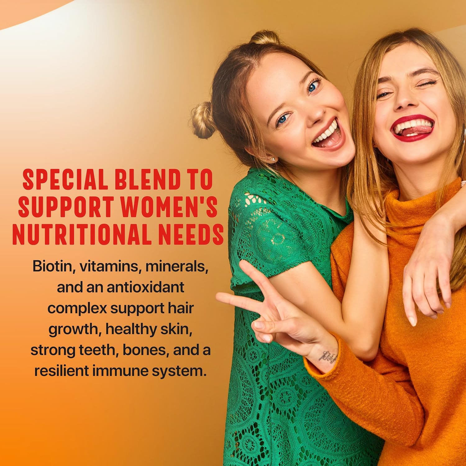 Women's Multivitamin with Biotin for Hair Growth, Antioxidants, and Minerals - Supports Skin, Bones, Immunity - 60 Capsules