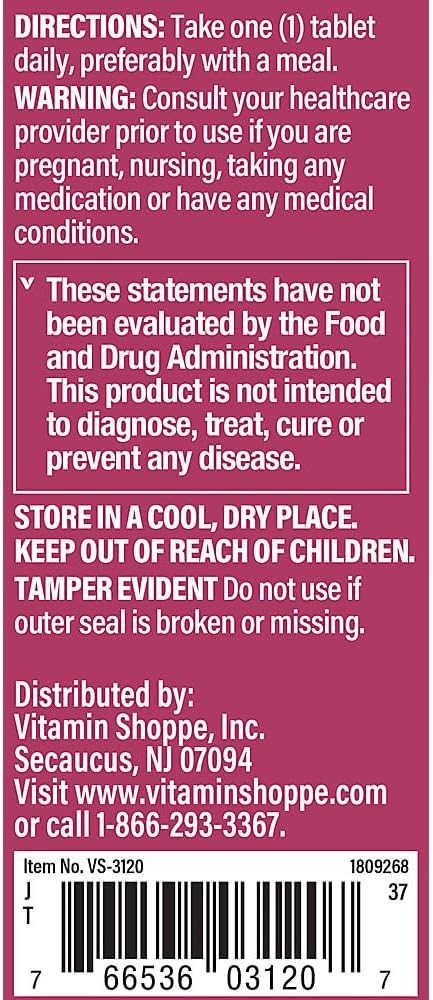 Women's Multivitamin with Vitamin D3 & Minerals for Energy, Cardiovascular & Immune Health (180 Tablets) - Iron-Free