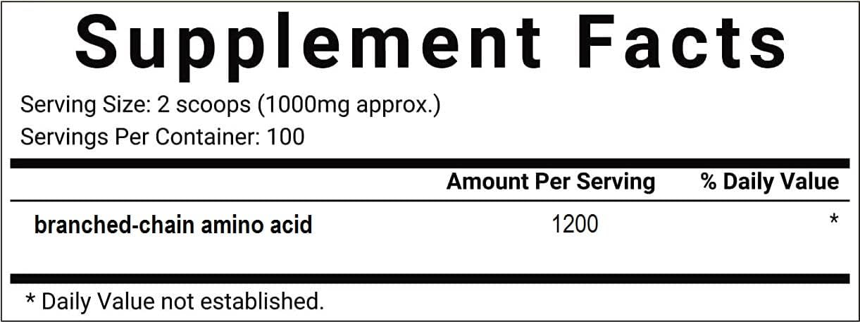 WonderLand Herbs BCAA Supplement, 35.3 Oz - Food-Grade Amino Acid Powder