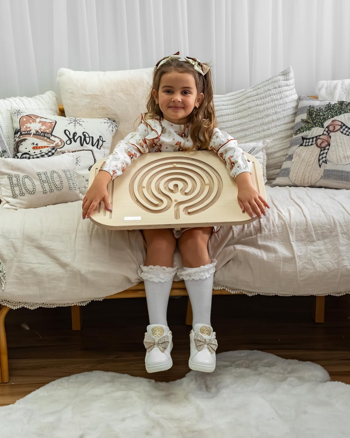 Wooden Balance Board for Kids & Adults | Enhance Coordination, Core Strength | Eco-Friendly Toy | Sensory Balance Trainer for ADHD & Physical Therapy | Premium Quality