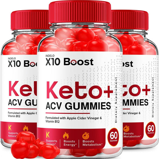 X10 Boost Keto ACV Gummies - Advanced Formula for Weight Management - 180 Gummies (3 Pack)