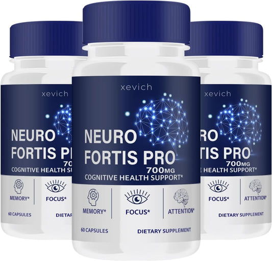 Xevich NeuroFortis Pro - Advanced Neuro Fortis Pro Pill Formula (180 Capsules, 3 Pack)