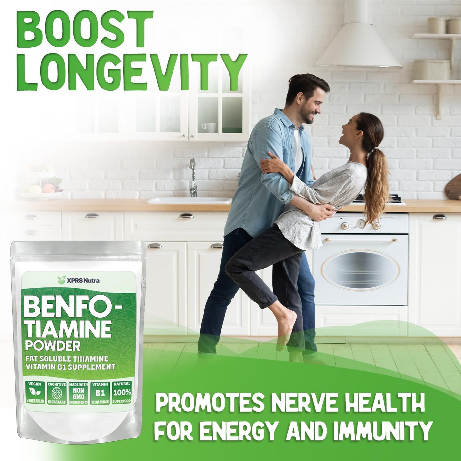 XPRS Nutra Benfotiamine (Thiamine) - Enhanced Fat-Soluble Vitamin B1 for Cognitive and Heart Health - Vegan-Friendly Liquid Supplement (2 oz)