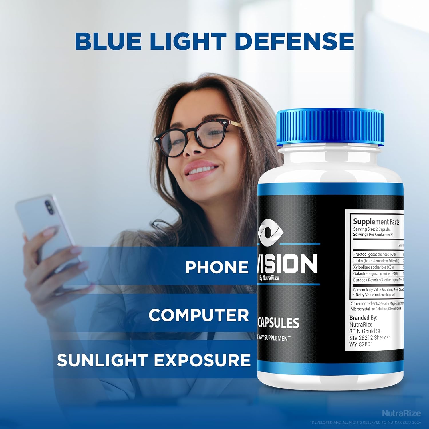 XVision Optics Night Vision Capsules - All Natural Supplement for Eye Health, 60 Tablets to Protect Eyesight, Optical Vitamins Support Formula