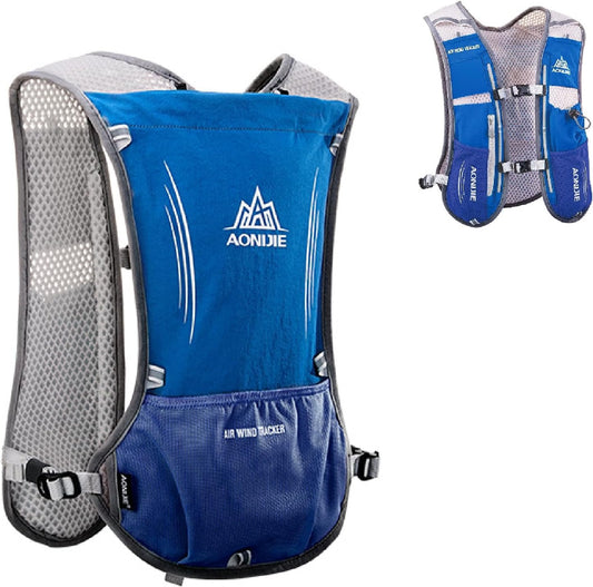 YAPJEB 5L Lightweight Hydration Vest Pack for Men and Women - Ideal for Running, Cycling, Hiking - Blue (Vest Only)