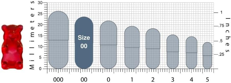 Yellow Gelatin Empty Capsules Size 00 - 500 Count - Beef Gel Caps for DIY Pills - Halal Certified