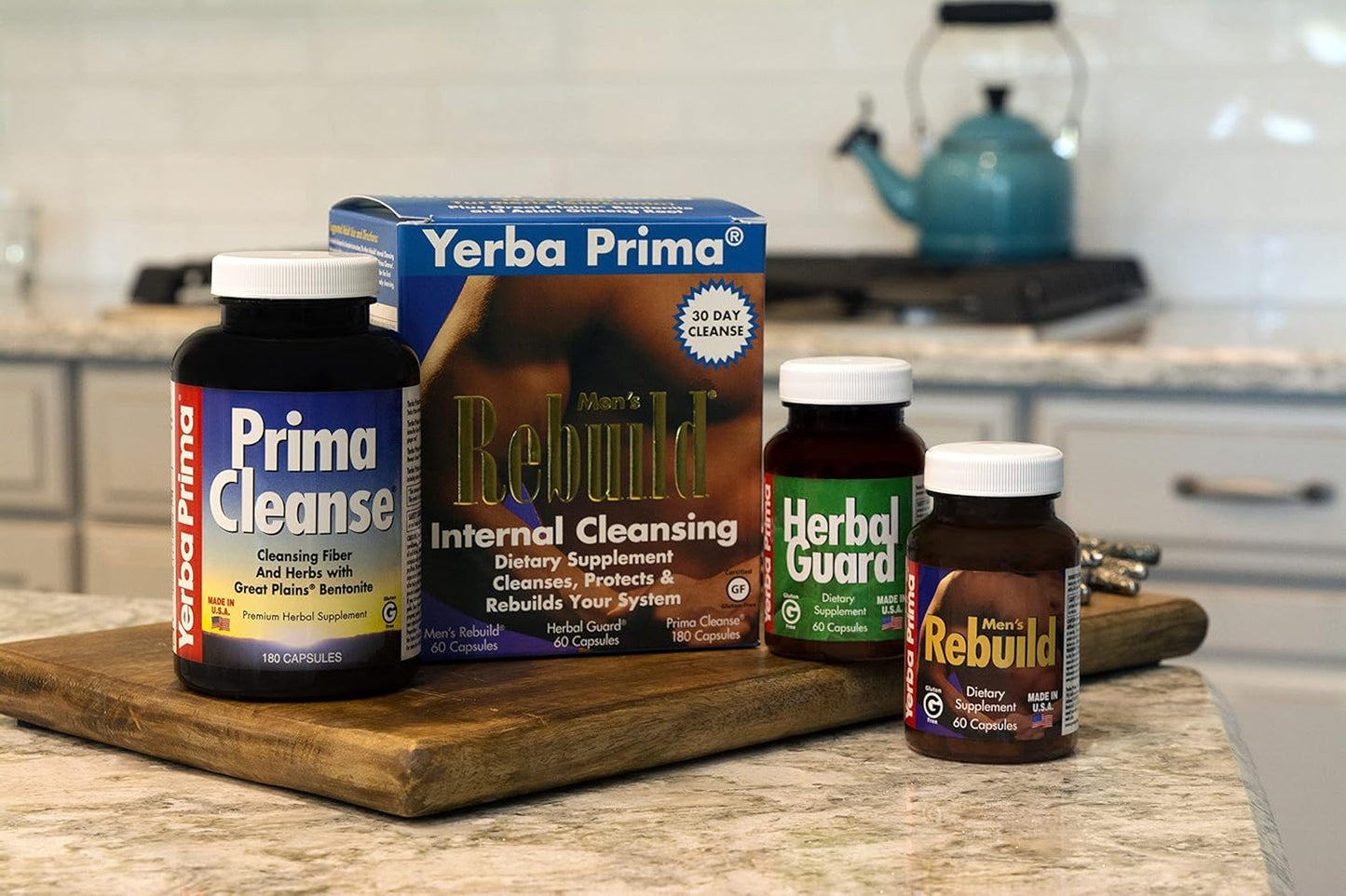 Yerba Prima Men's Internal Cleansing Dietary Supplement Kit - Pack of 2, Cleanse and Protect Your Body