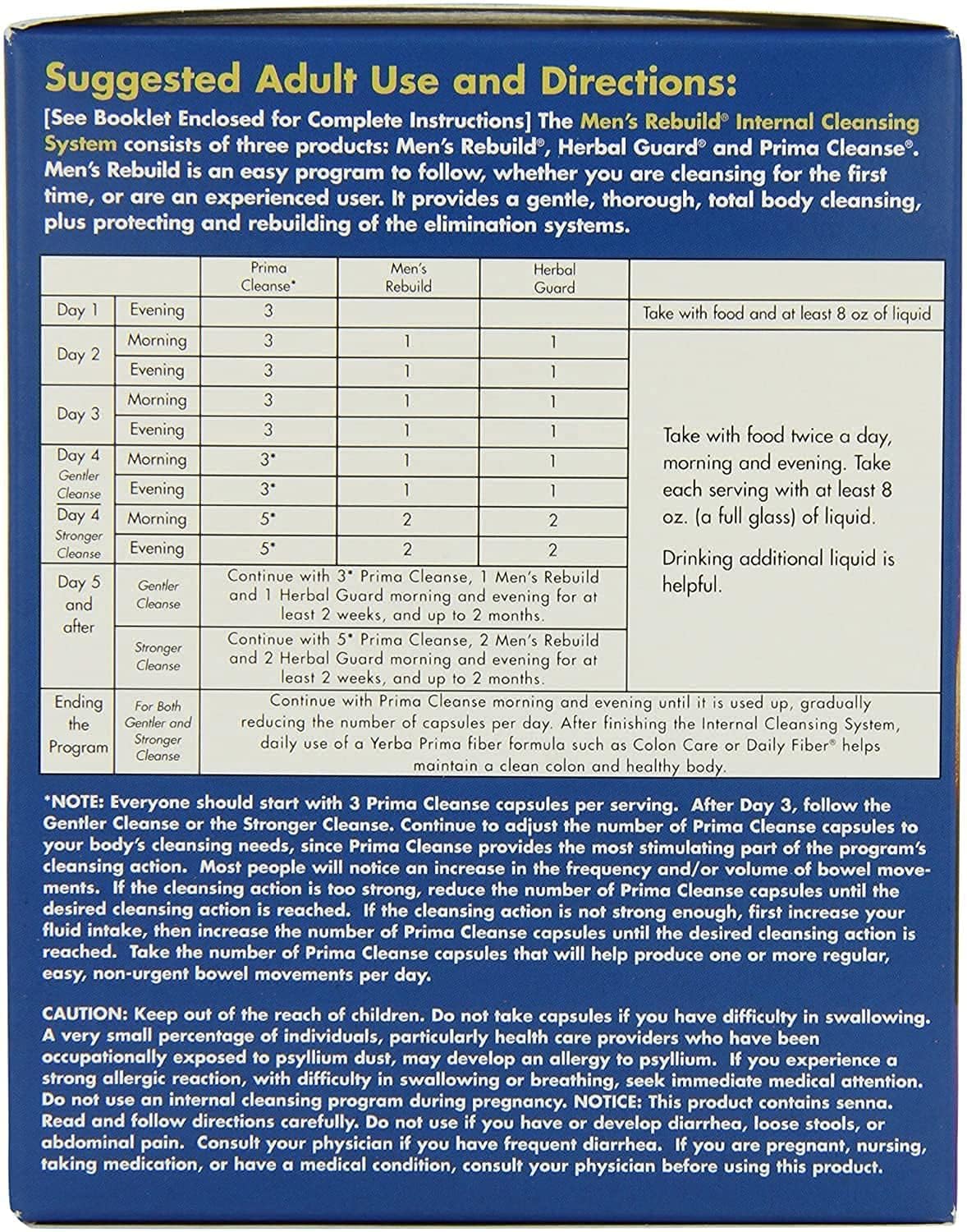 Yerba Prima Men's Internal Cleansing Dietary Supplement Kit - Pack of 2, Cleanse and Protect Your Body