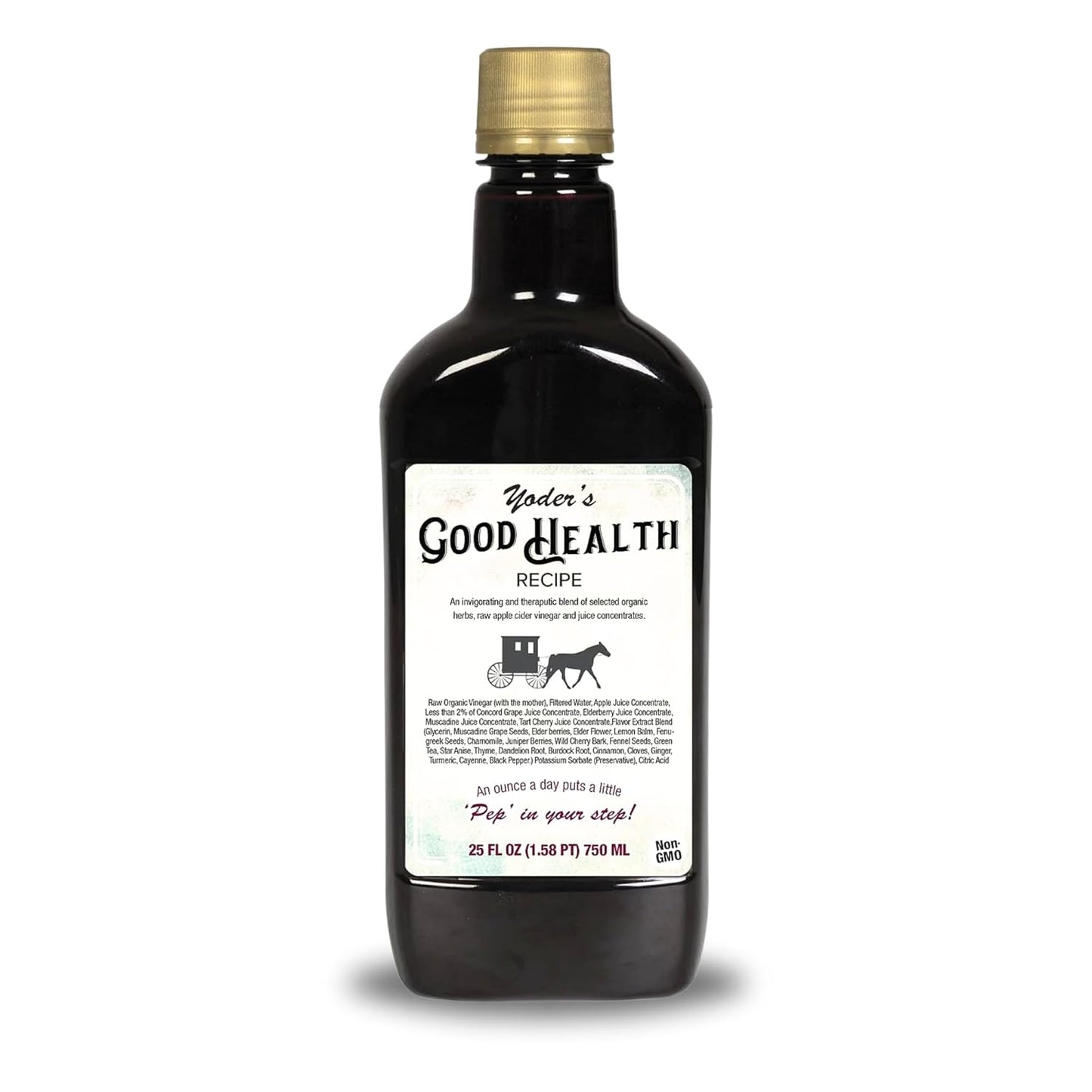 Yoder Naturals Good Health Recipe Apple Cider Vinegar Complex, 25 oz - Amish Harvest Herbal Tonic with Elderberry Juice, Organic Wildcrafted Herbs, Raw Antioxidants