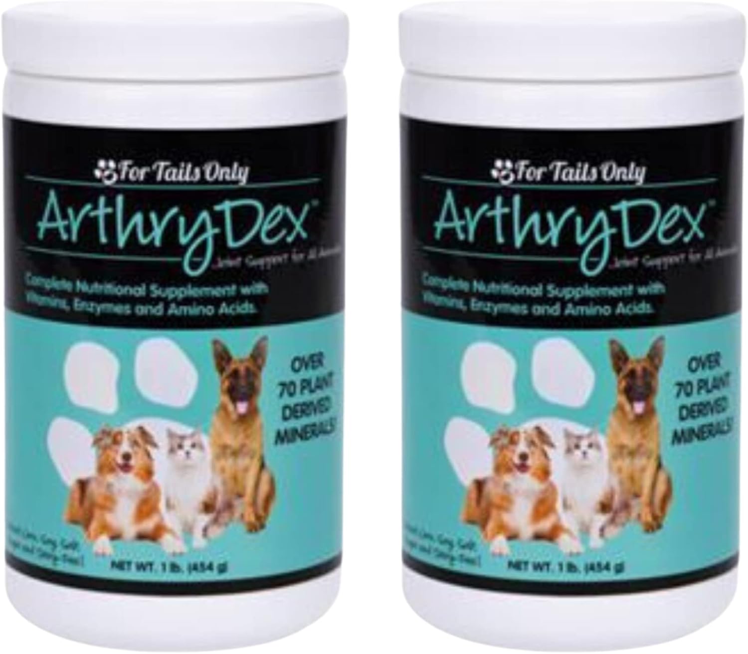 YOUNGEVITY Arthrydex Complete Nutritional Supplement for Pets - Vitamins, Probiotics, Enzymes for Healthy Bones & Joints - 2 lb Canister Pack