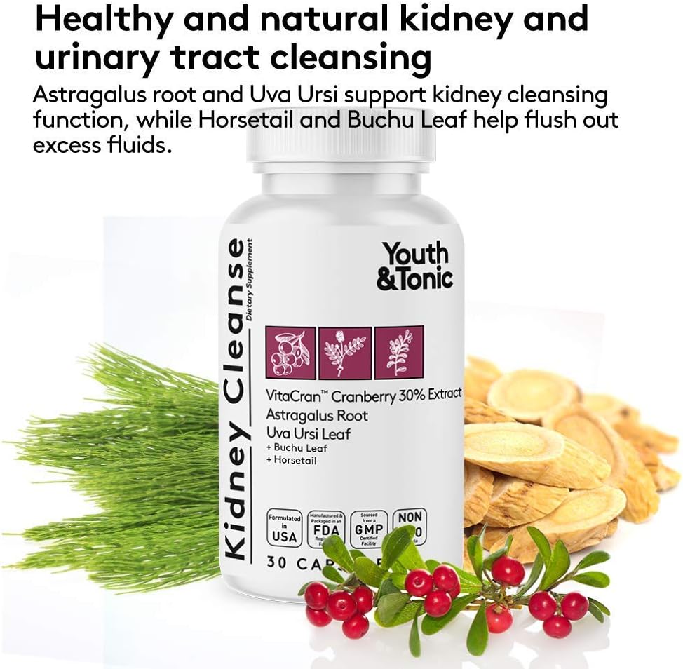 Youth & Tonic CandEase Matrix Pills & Kidney Cleanse Bundle - 2 Pack for Body Cleansing & Urinary Health