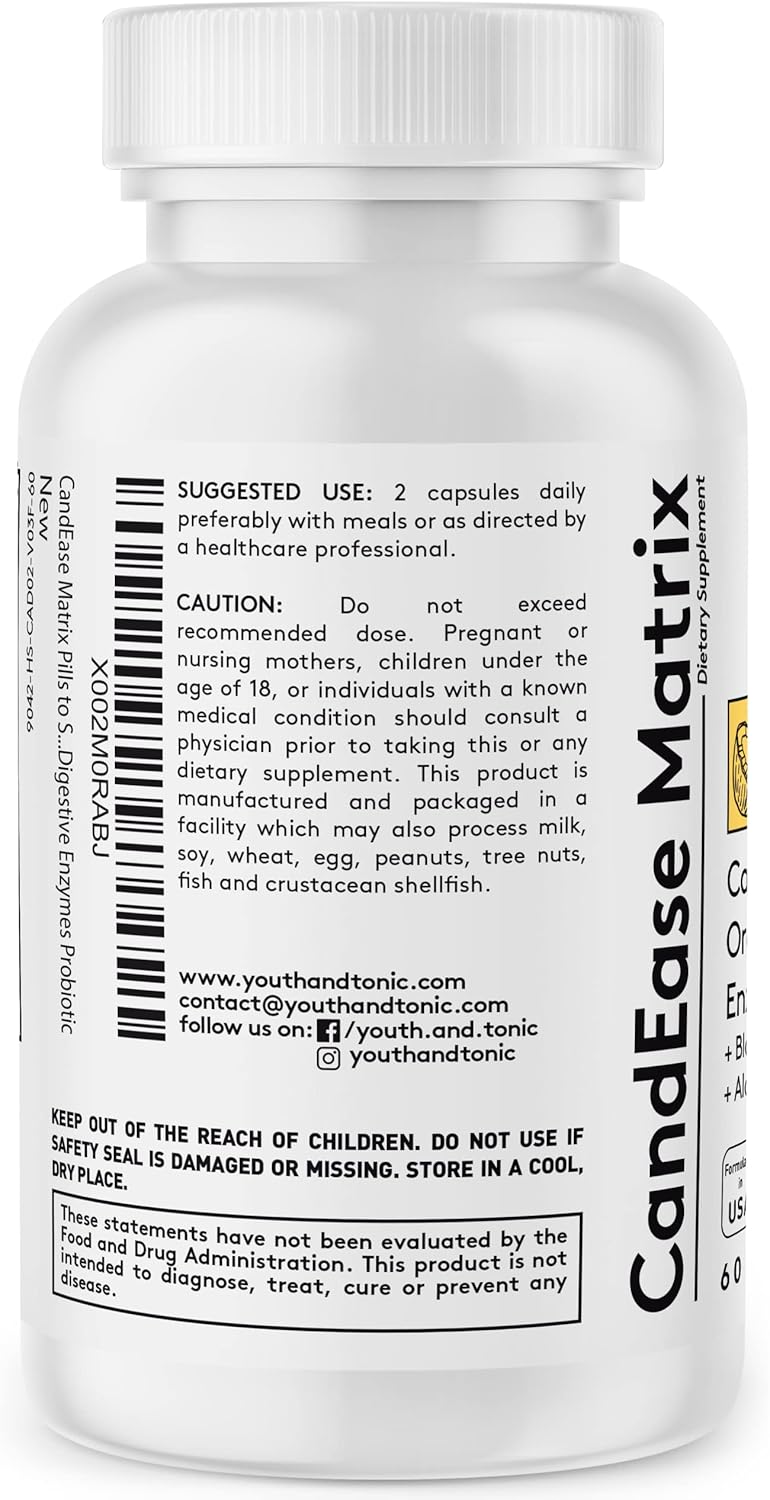 Youth & Tonic CandEase Matrix Pills & Kidney Cleanse Bundle - 2 Pack for Body Cleansing & Urinary Health