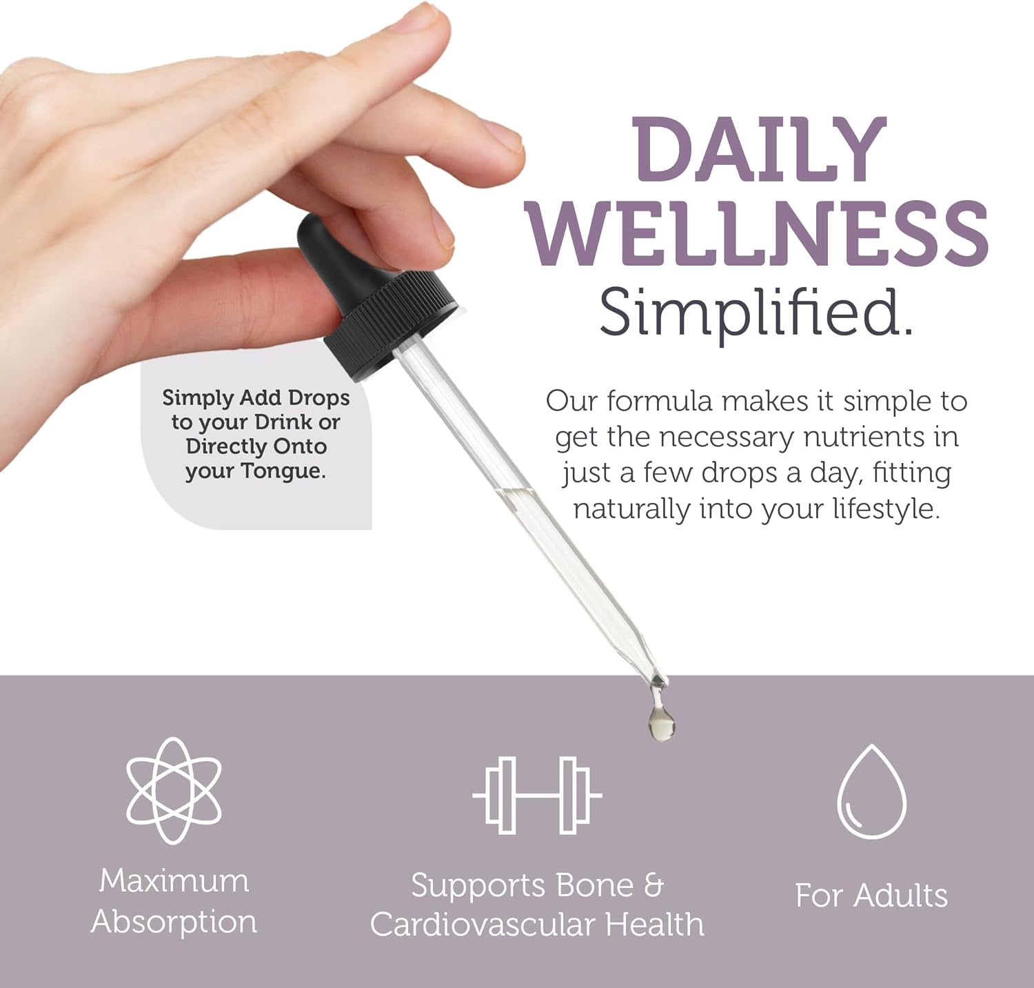 Zahler Liquid Vitamin D3 K2 Drops: 1000IU D + 1000mcg K2 for Bone Health, Calcium Absorption - 1Fl Oz