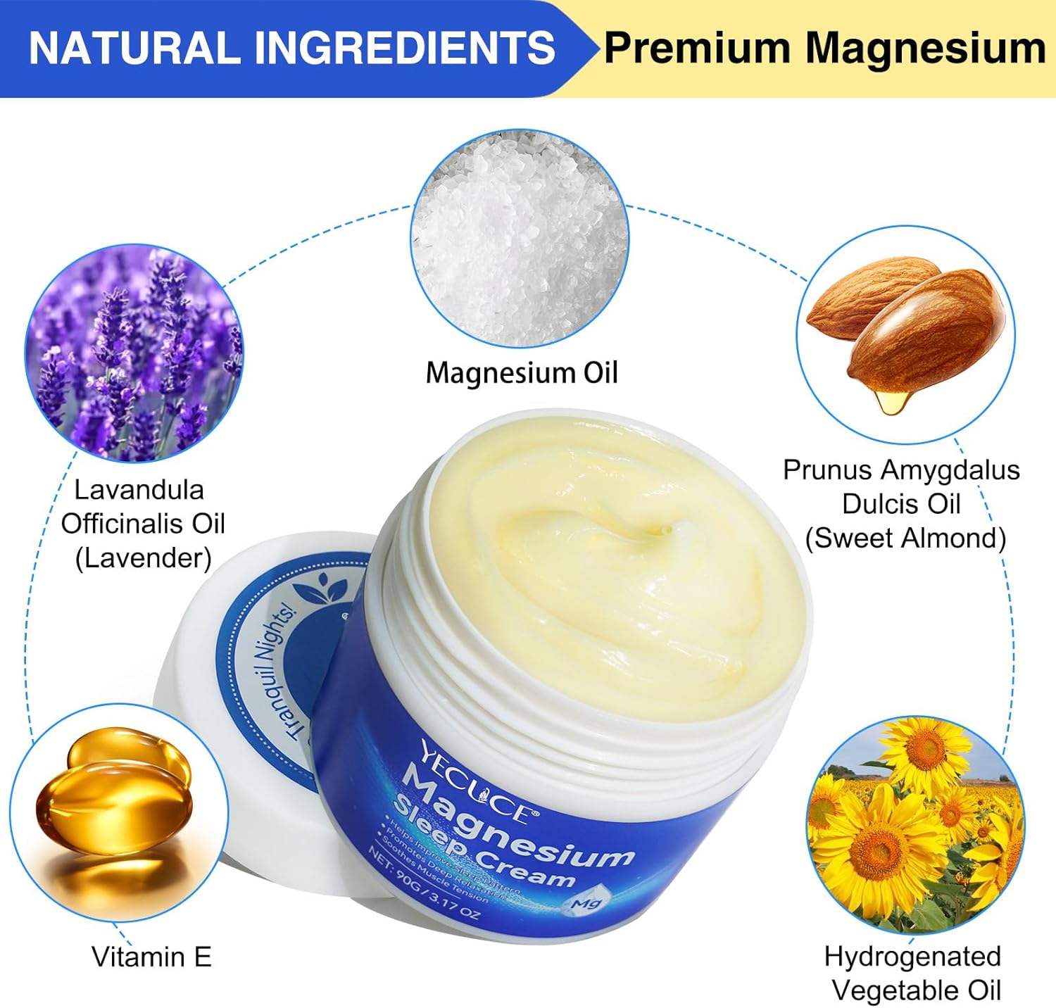Zechstein Magnesium Cream for Easy Absorption on Feet, Legs, Arms, Chest - Topical Oil with Chloride