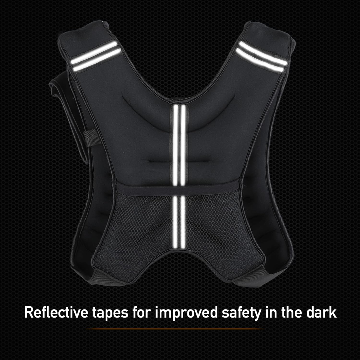 ZELUS Weighted Vest with Reflective Stripe for Strength Training, Running, Fitness &  Slimming Formula  - 6lb to 30lb Options