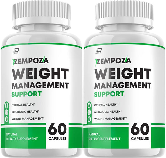 Zempoza Metabolism Support Capsules - Natural Dietary Supplement for Boosting Metabolism (2 Packs - 120 Capsules)