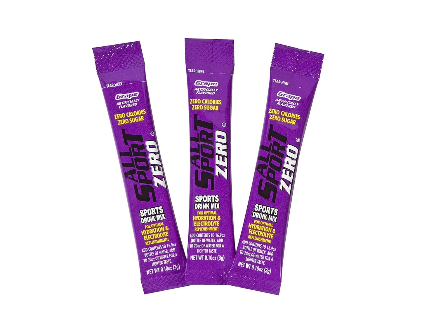 Zero Calorie Grape Electrolyte Drink Mix Sticks - 2x Potassium, Sugar Free, All Sport Powder Hydration (50 Count)