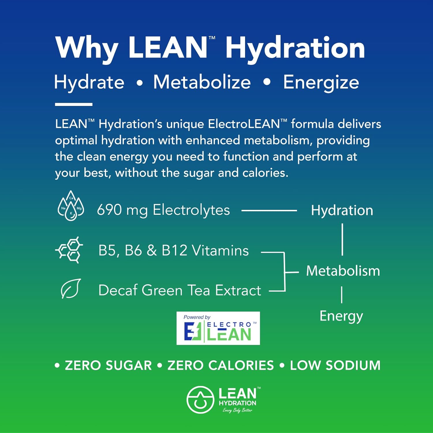 Zero Calorie Lean Hydration Electrolyte Drink Mix Packets with Vitamins & Minerals - Pineapple Mango Flavor - 16 ct