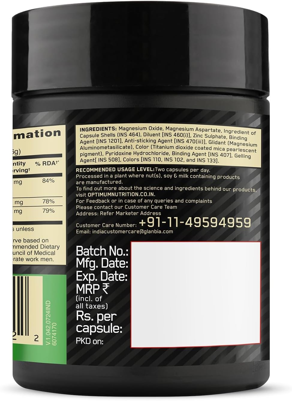 Zinc Magnesium Aspartate (ZMA) Capsules - 60 Count, Supports Muscle Strength, Metabolism, and Immunity, Vegetarian Formula