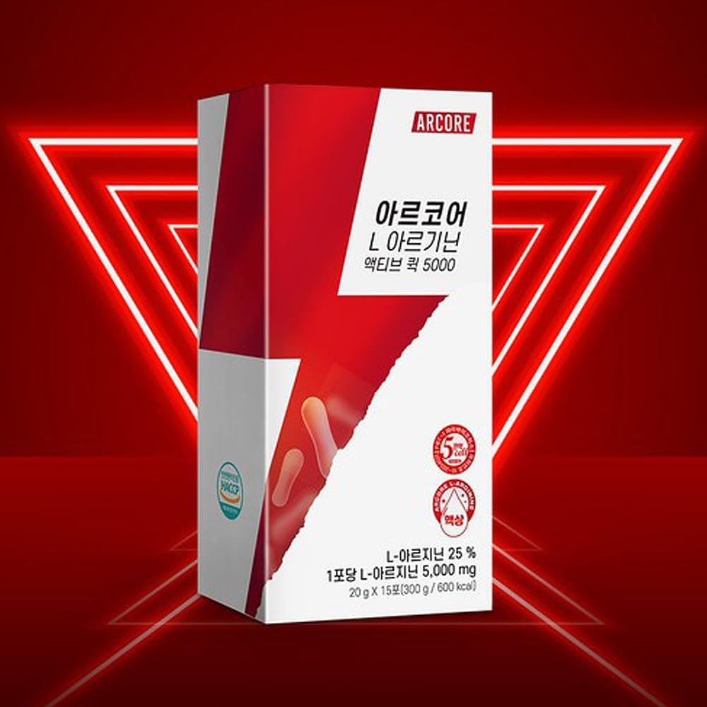 ZIOSTAND BOTO Arcore L-Arginine Active Quick 5000 Lemon Flavor Liquid Supplement - 20g X 15 Sticks, High-Dose Energy & Recovery Support