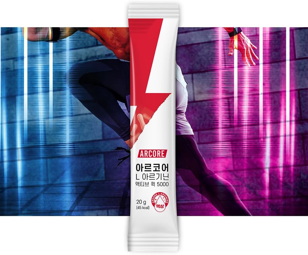 ZIOSTAND BOTO Arcore L-Arginine Active Quick 5000 Lemon Flavor Liquid Supplement - 20g X 15 Sticks, High-Dose Energy & Recovery Support