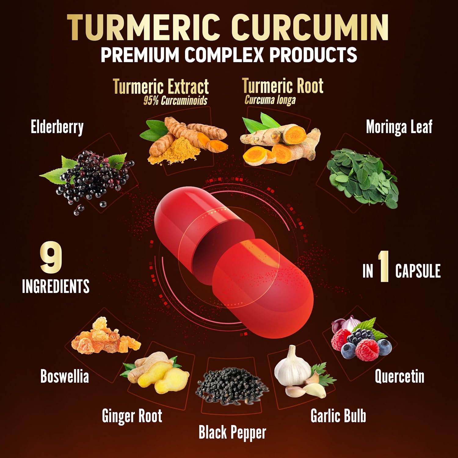 Zolotus Turmeric Curcumin Supplement with Immune Support and Joint Inflammatory Relief