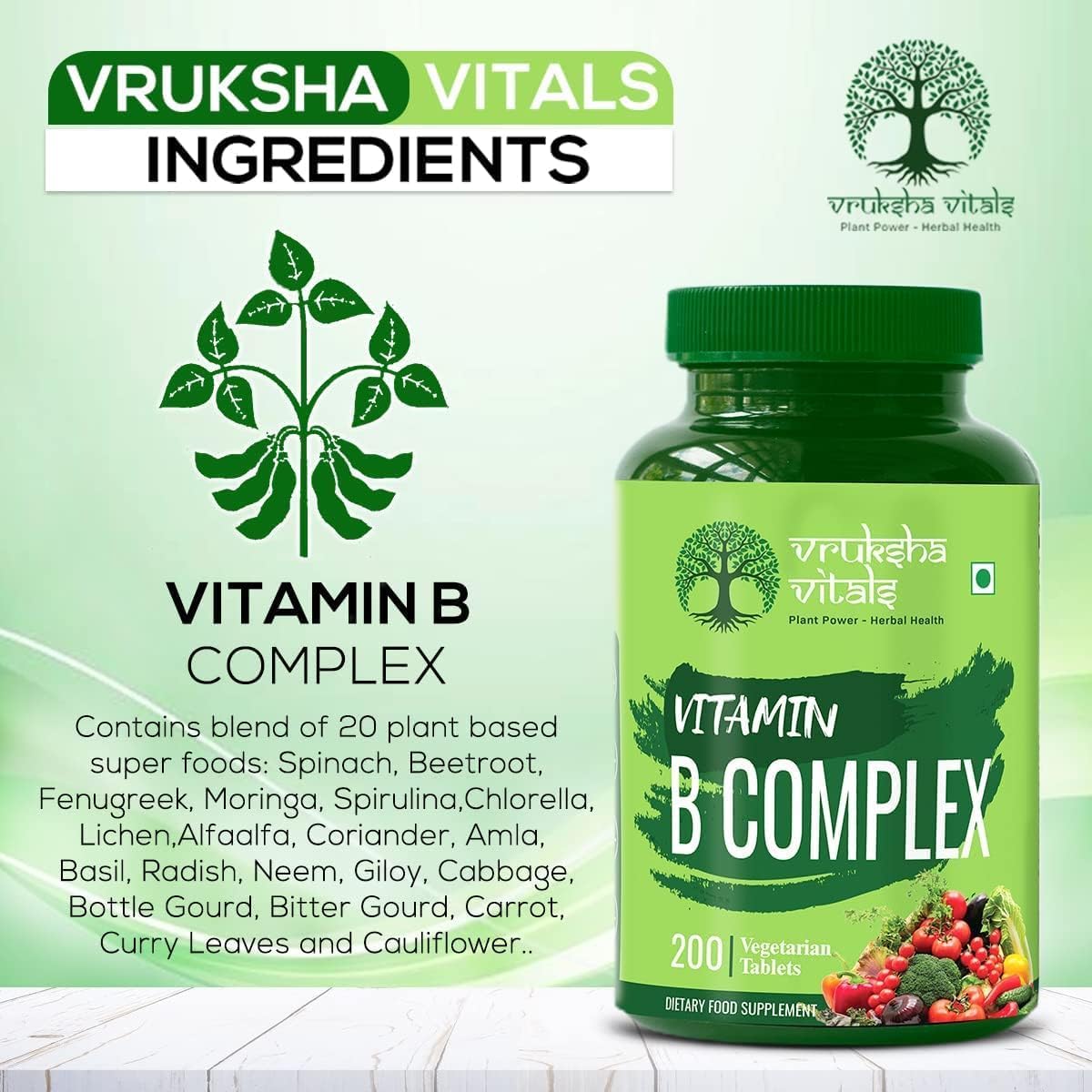 ZZ Vitamin B Complex 100% RDA - 200 Tablets - B Vitamins Supplement with B1, B2, B3, B5, B6, B7, B9, B12 - Green Formula
