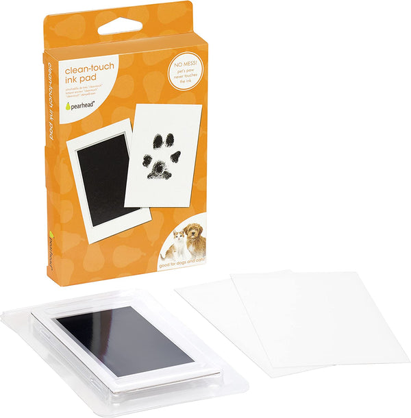 Pearhead Small Pet Paw Print Clean-Touch Ink Pad and Imprint Cards, for Small Sized Cats or Dogs, Pet Owner Gifts, DIY Keepsake Pawprint Maker, Black