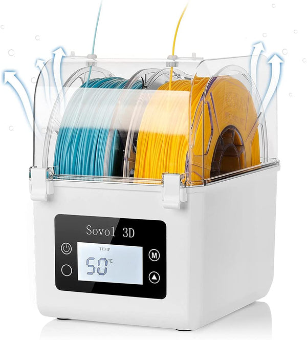 Sovol Filament Dryer, SH01 Filament Dehydrator 3D Printer Spool Holder, Dry Box for Keeping Filament Dry during 3D Printing, Compatible with 1.75Mm, 2.85Mm Filament and PLA PETG TPU ABS Material