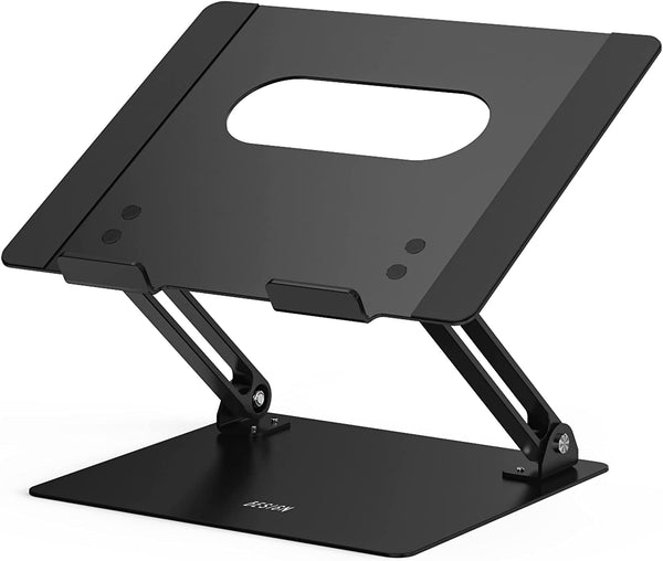 Besign LS10 Aluminum Laptop Stand, Ergonomic Adjustable Notebook Stand, Riser Holder Computer Stand Compatible with Air, Pro, Dell, HP, Lenovo More 10-15.6" Laptops, Black